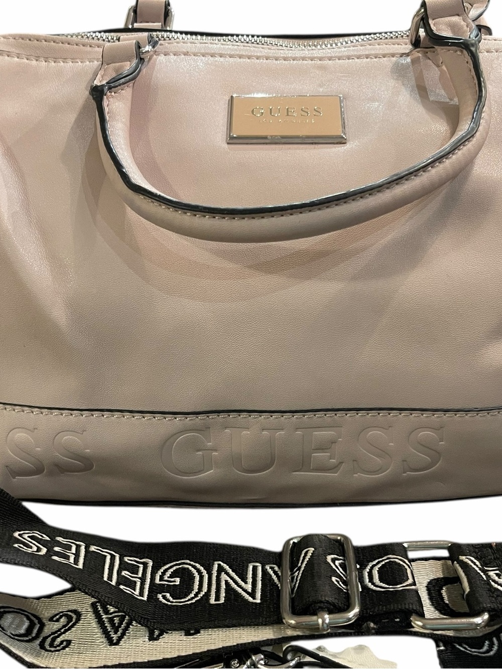GUESS Light Pink Lindenberg Satchel Bag